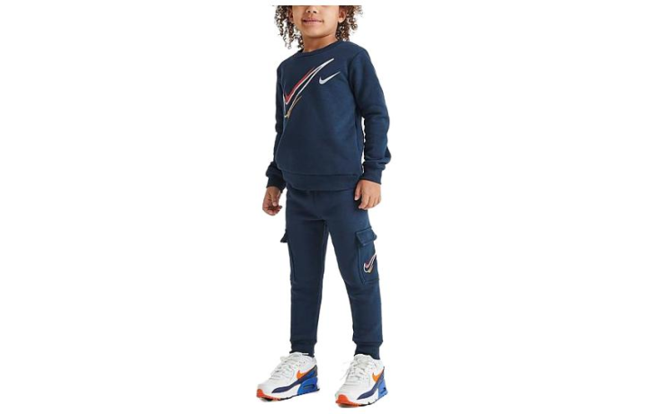 Nike Nike Logo Print Casual Sportswear Blue Kids'