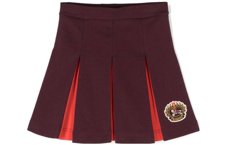 Burberry Half Length Skirt Burgundy Kids'