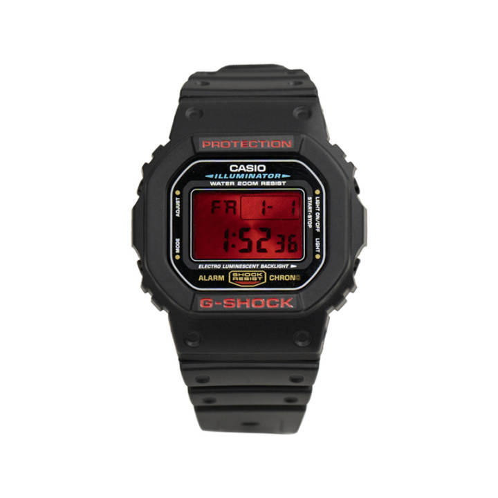 CASIO CASIO Custom Collection Quartz Movement Rubber Strap Watch Unisex Red Watch Dial