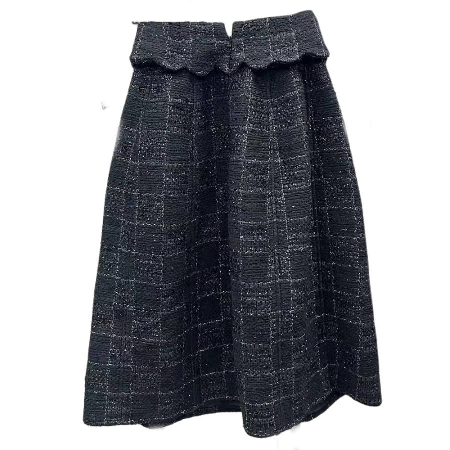 CHANEL Casual Long Skirt Women's Black