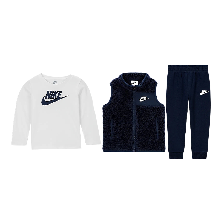 Nike Nike Casual Sportswear Club Set Of 3 Midnight Marine Blue Infant And Toddler