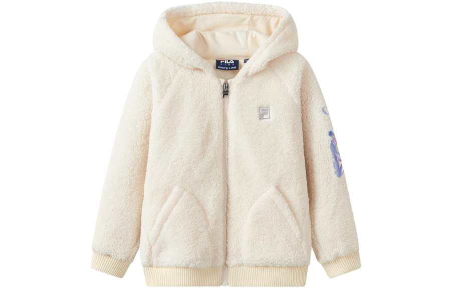 FILA KIDS Velvet Jacket For Kids' Apparel Maltose White Kids'