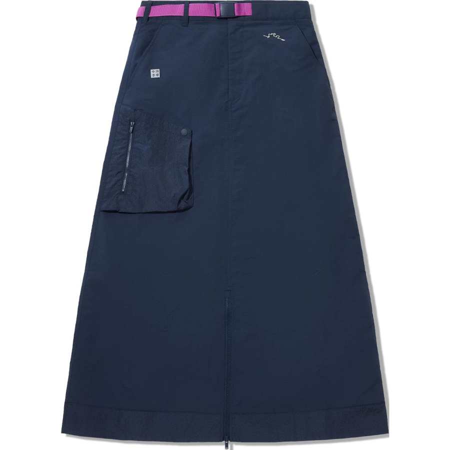 Li-Ning Li Ning Casual Long Skirt Women's Marine Blue