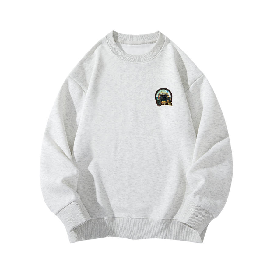 Jeep Grade School Sweatshirts Crew Neck Moderate