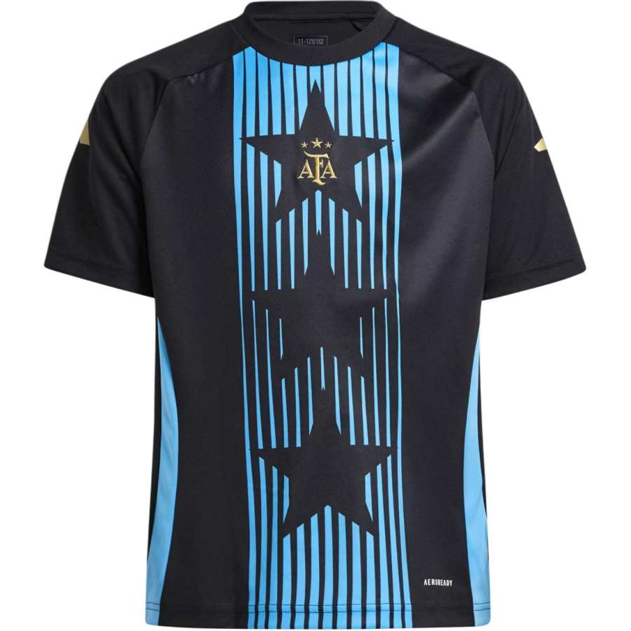 Adidas Adidas Argentina T Shirt Black/Blue Teenagers