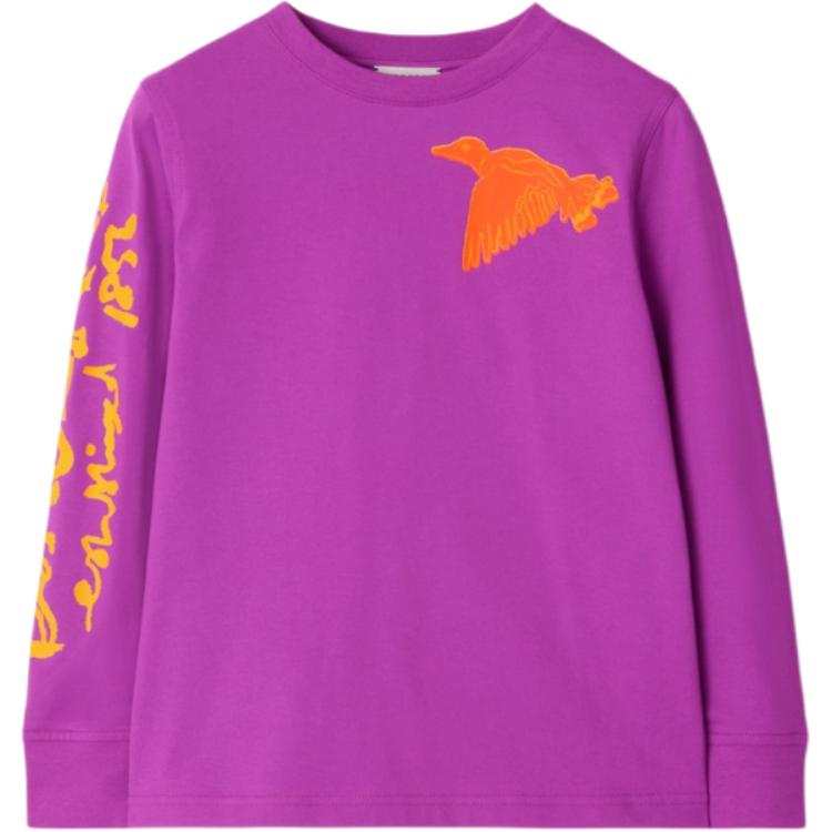 Burberry T Shirt SS24 Bright Purple Kids'
