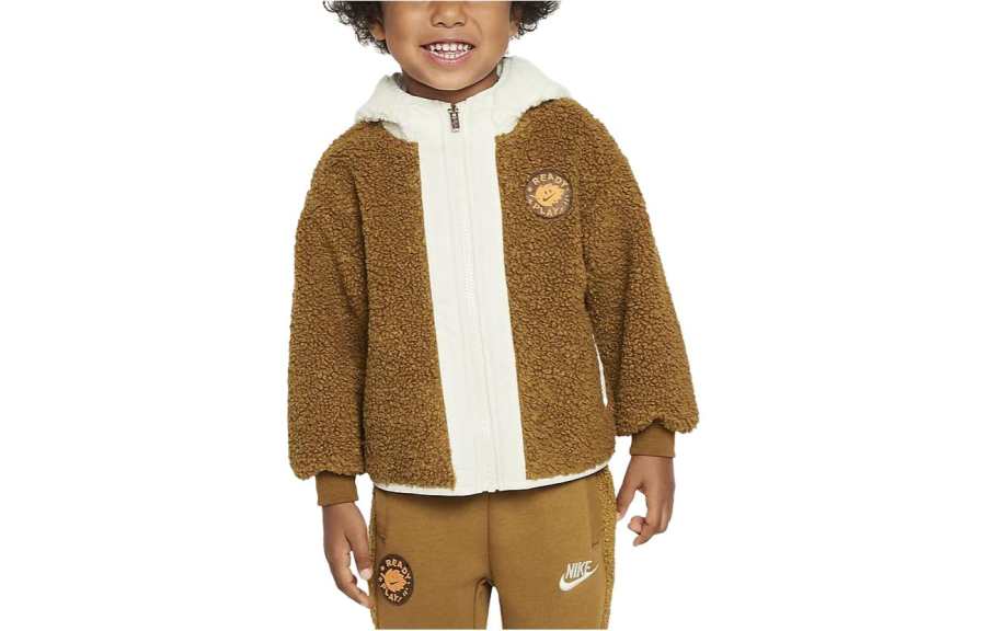 Nike Nike Kids' Top Sportswear Kids' Apparel Outdoor Adventure Color Block Hooded Zippers Fleece Lined Casual Baby Jacket