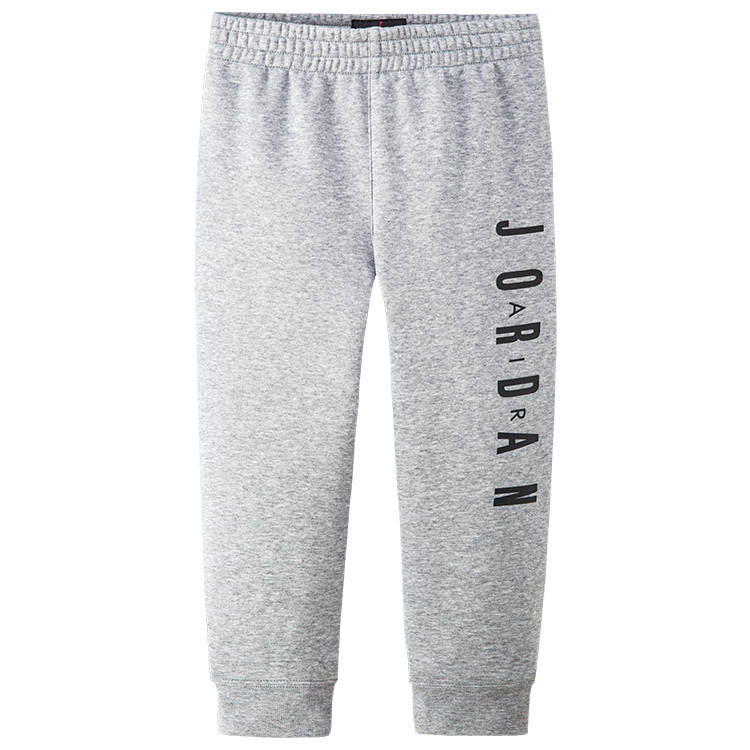 Jordan Jordan Knitted Sweatpants Minimalist Style Letter Logo Velvet Elastic Cuff Stratum Gray Kids'