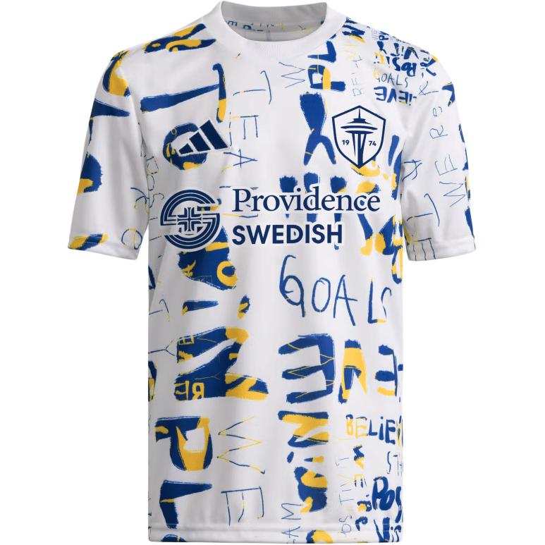Adidas Adidas Seattle Sounders FCAEROREADY T Shirt FW24 White Mixed Color Kids'