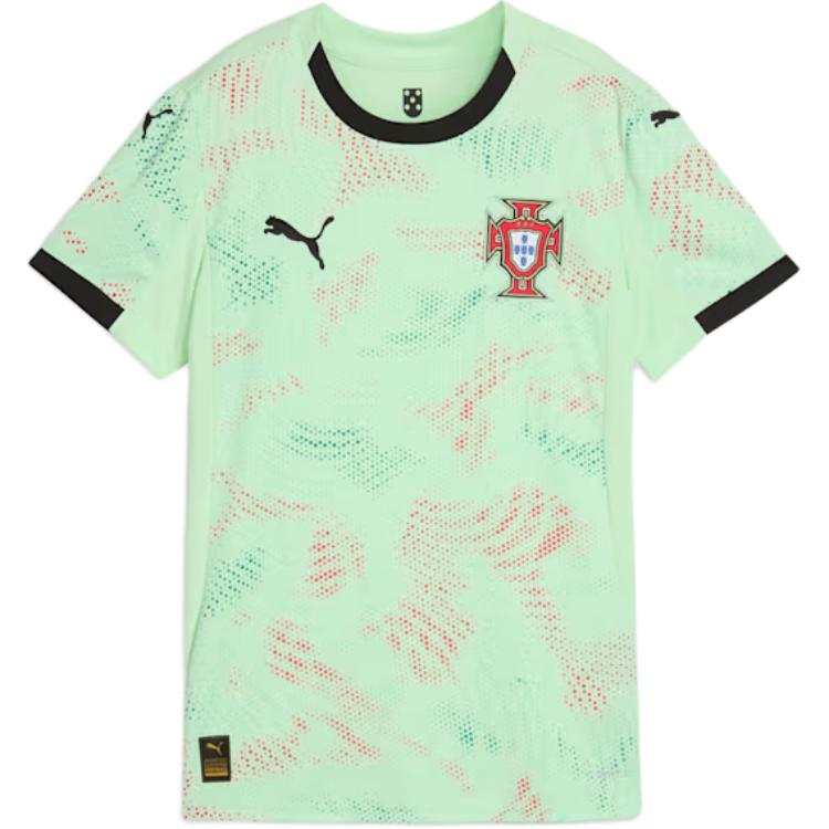 PUMA Portugal National Team Soccer Jersey Women's Refreshing Mint/Black