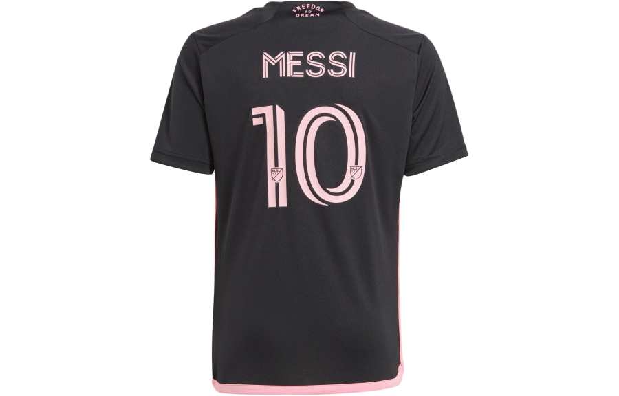 Adidas Adidas T Shirt INTER MIAMI CF 23/24 AWAY JERSEY 2023 24 Season, Miami International Away, Messi Size 10 Black Kids'