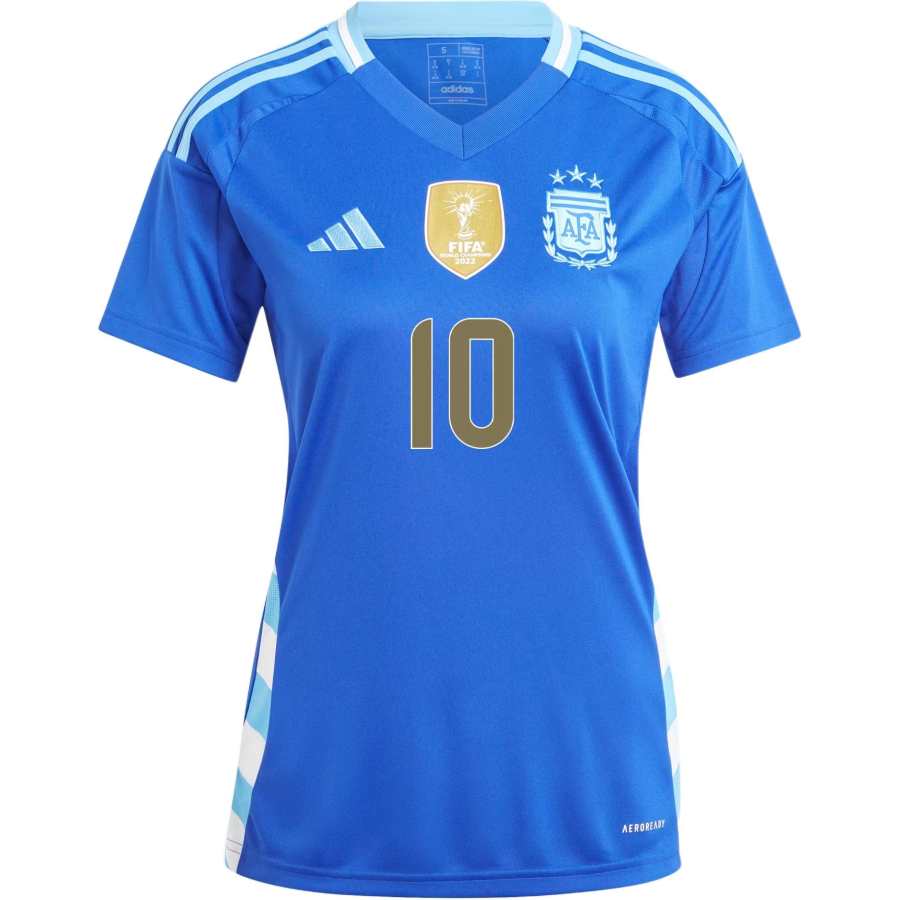Adidas Adidas Argentina National Team ARGENTINA 24 MESSI AWAY JERSEY Soccer Jersey Women's Clear Blue