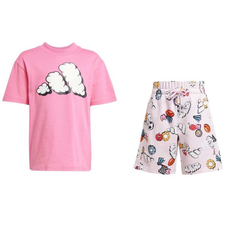 Adidas Adidas Casual Sportswear ESSENTIALS Pink Fusion/White Children Aged 3 7 Years Old