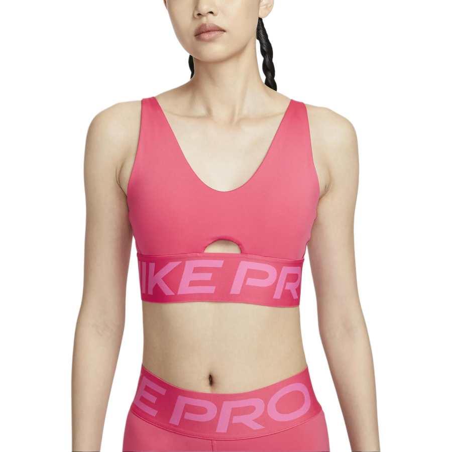 Nike Nike Pro Indy Plunge Sports Underwear Women's China Aster Pink/Pink Stick/White