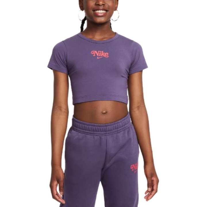 Nike Nike Sportswear T Shirt Dark Raisin Teenagers