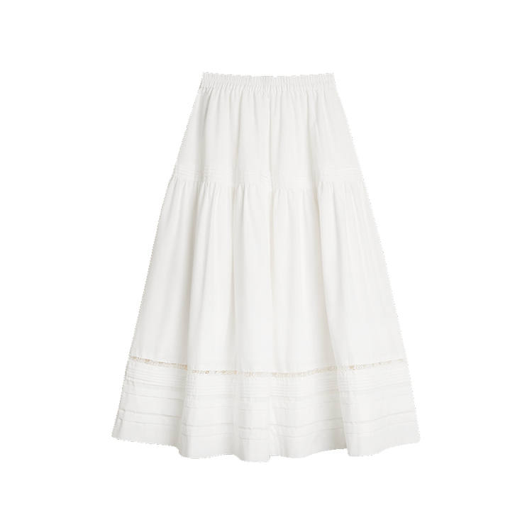 ELLE Casual Long Skirt Women's White