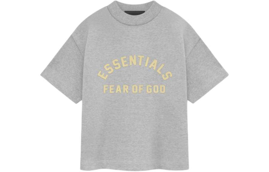 Fear Of God Essentials T Shirt SS24 Kids Heavy Jersey Crewneck T Shirt Light Heather Gray/Light Heather Grey Kids'