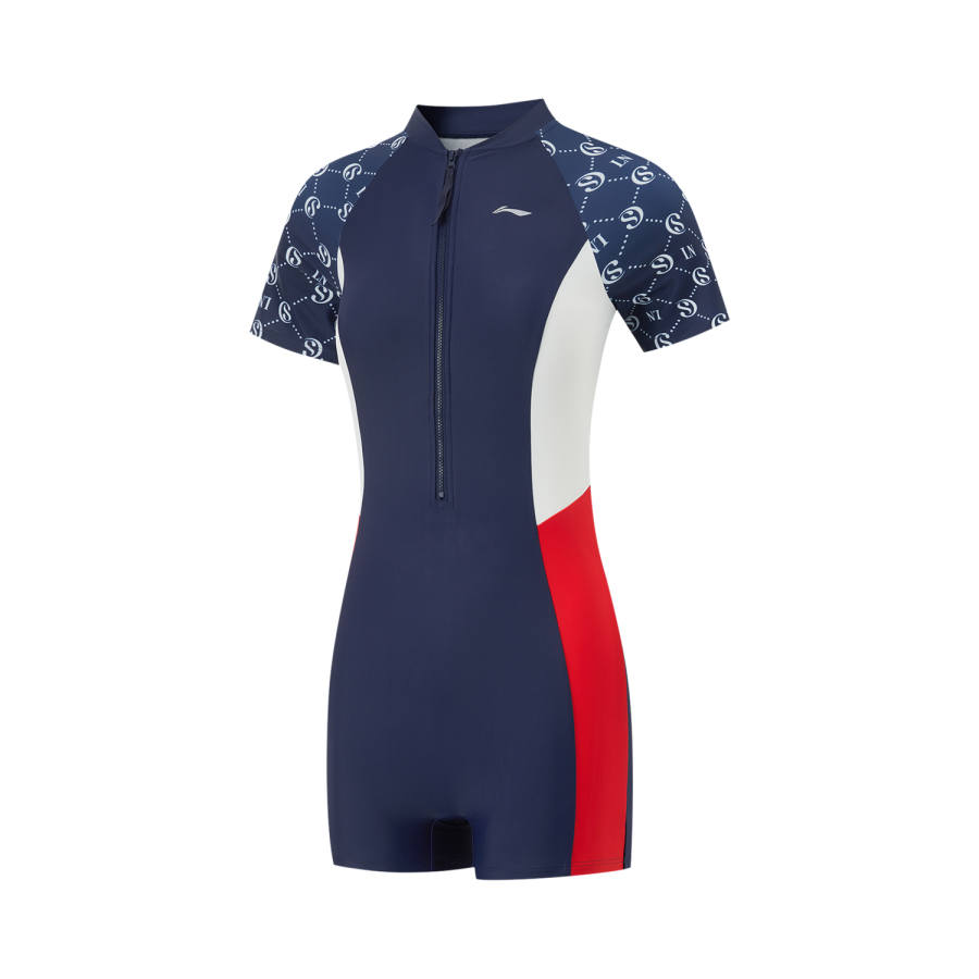 Li-Ning Li Ning Swim Collection One piece Swimsuit Women's Dark Bowl Blue