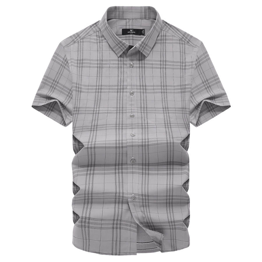 SEPTWOLVES Polo Shirts Unisex Light Gray Polo Collar Thin Straight Fit