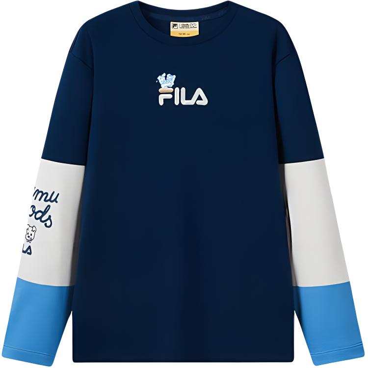FILA KIDS x YUANTIANZHI,LIANMINGKUAN FW24 Sweatshirt Sea Sunset Blue Teenagers