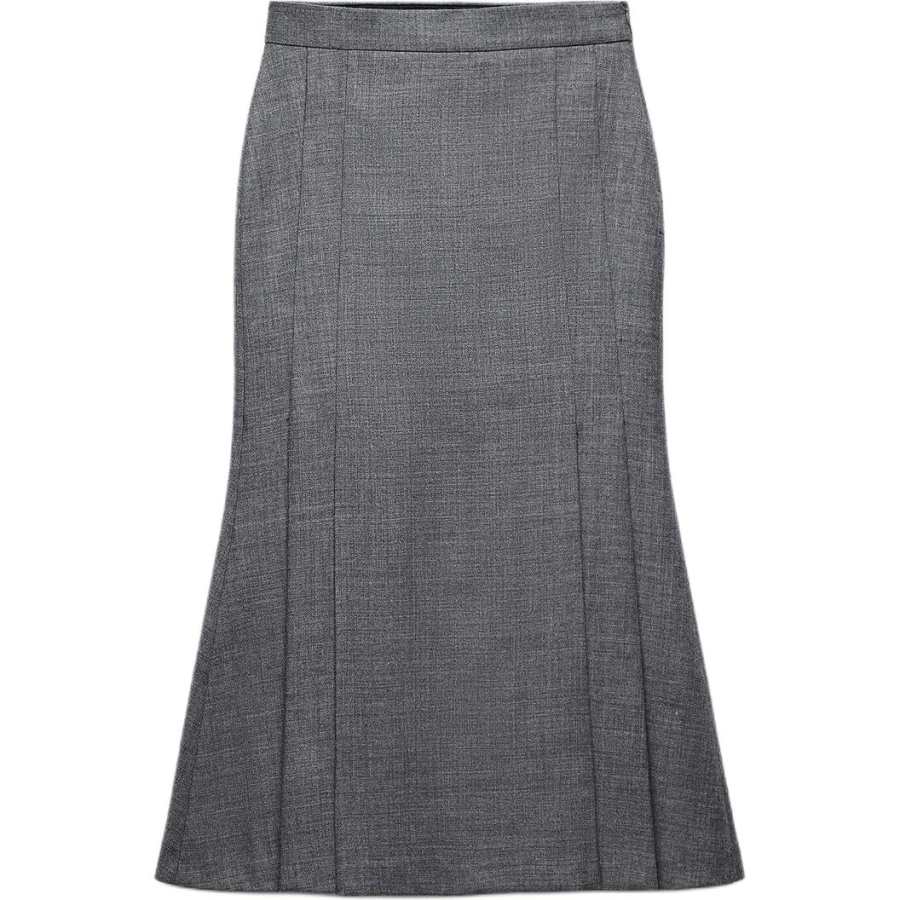 ZARA ZW Casual Long Skirt Women's Gray