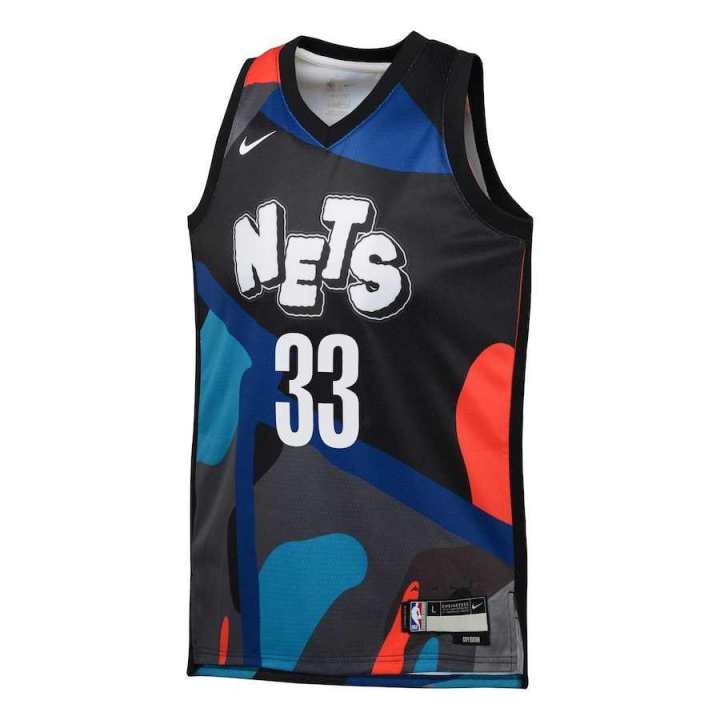 Nike Nike Kids' Top Brook Lin Nets Nic Claxton Black Teenagers