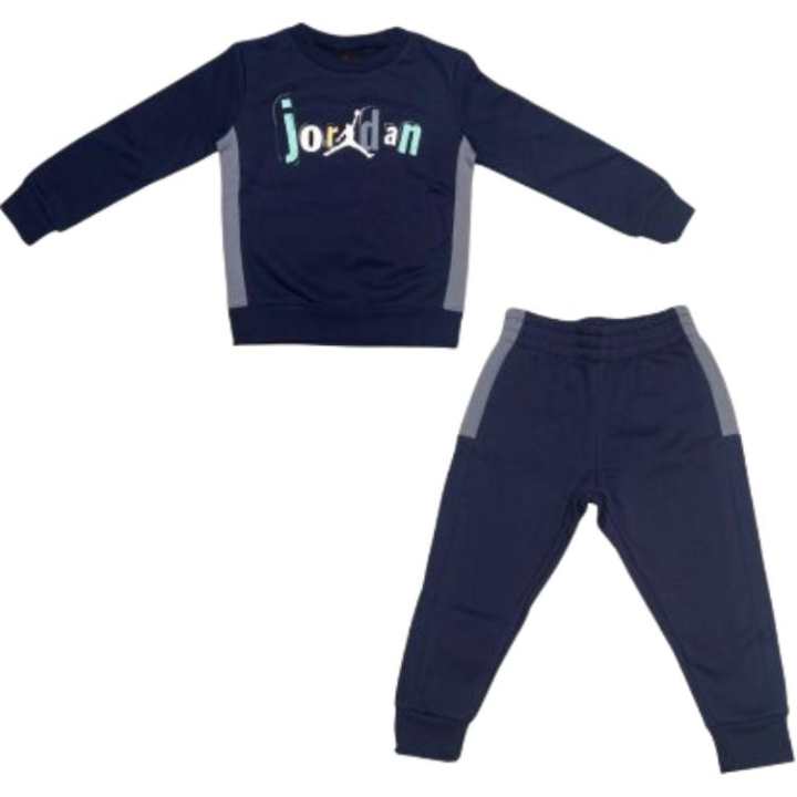 Jordan Jordan Kids' Apparel, Letter Pattern Crew Neck Pullover Long Sleeved Casual Sportswear Blue Kids'