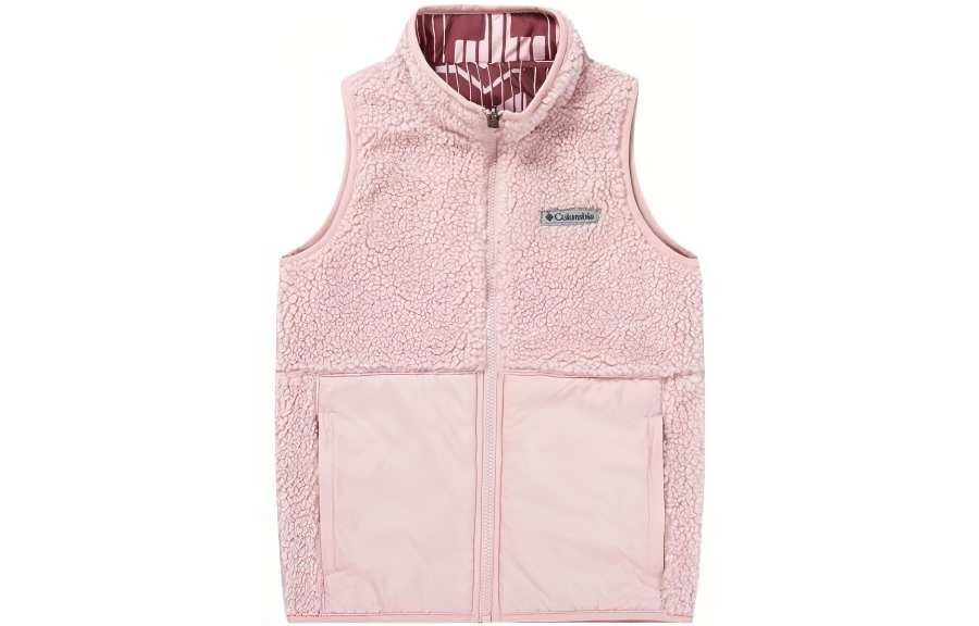 Columbia Kids Vests Stand Collar Thickened And Fleece Lined