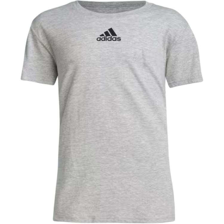 Adidas Adidas Sportswear T Shirt SS PREGAME TEE HTR BLANK LOGO Medium Gray Heather Flower Teenagers
