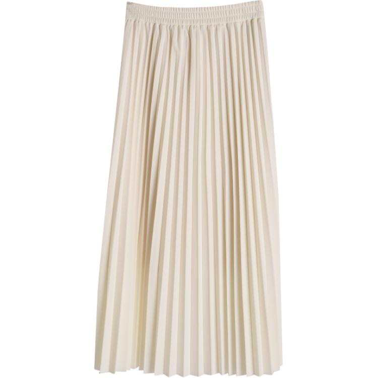 XIANGYING Casual Long Skirt Women's Ecru