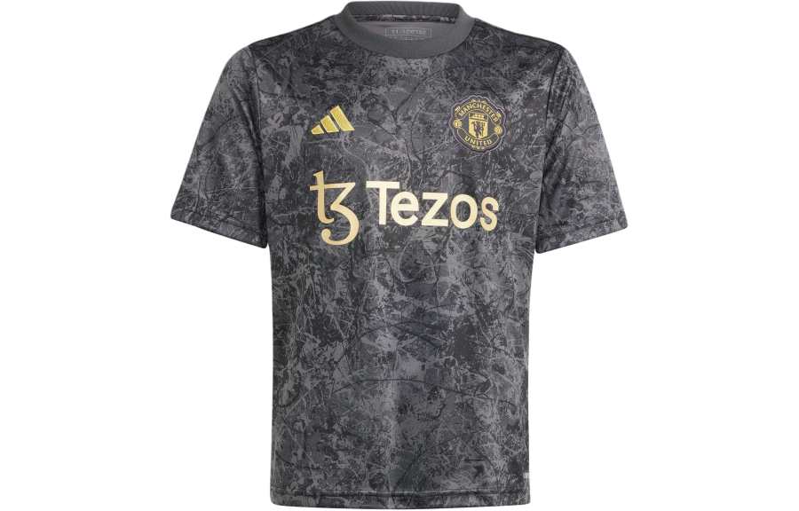Adidas Adidas T Shirt Sport Performance Manchester United STONE ROSES Black Kids'