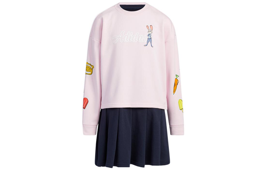 Adidas Adidas Kids Two Piece Skirt Sets Crew Neck Moderate Mid Length