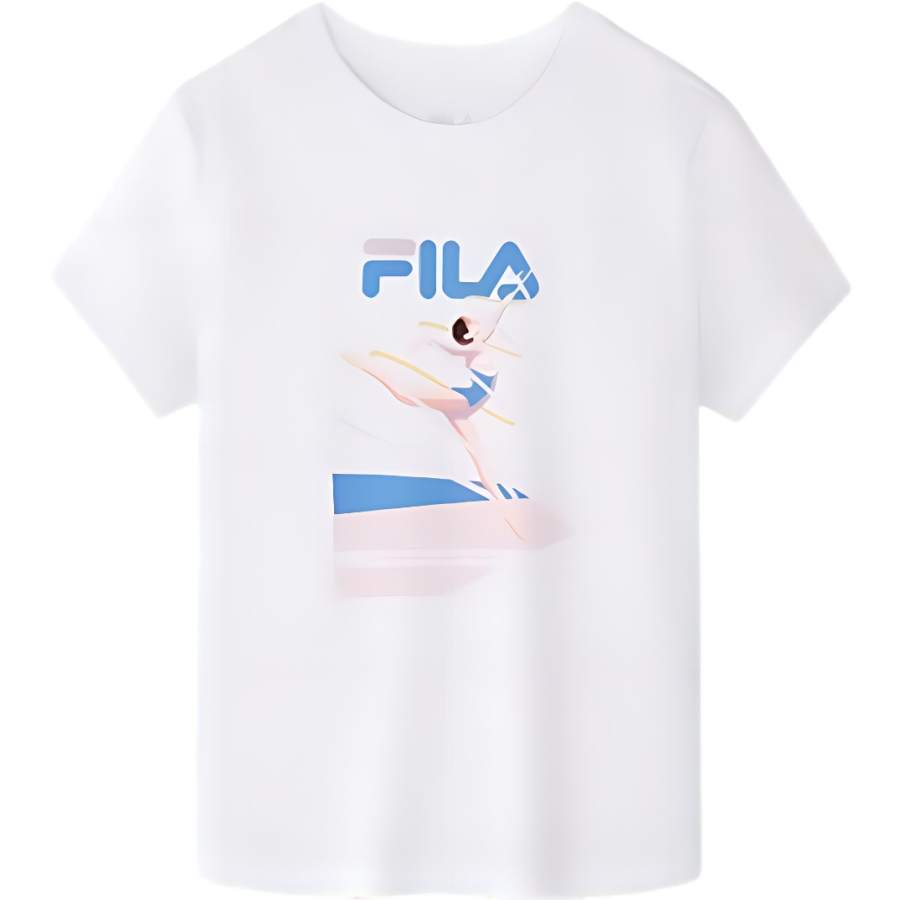 FILA KIDS T Shirt Standard White Teenagers