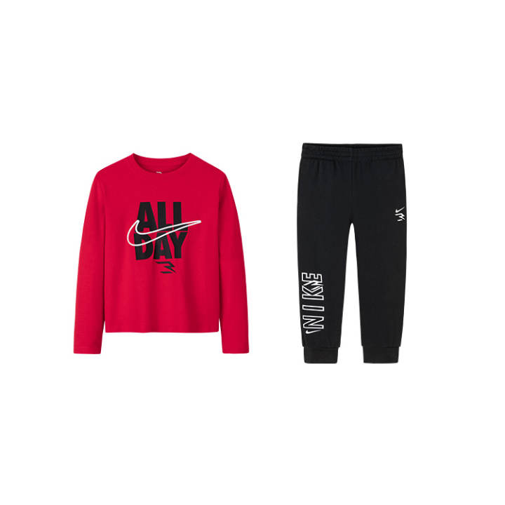 Nike Nike Casual Sportswear 3Brand Preppy Red Children Aged 3 7 Years Old