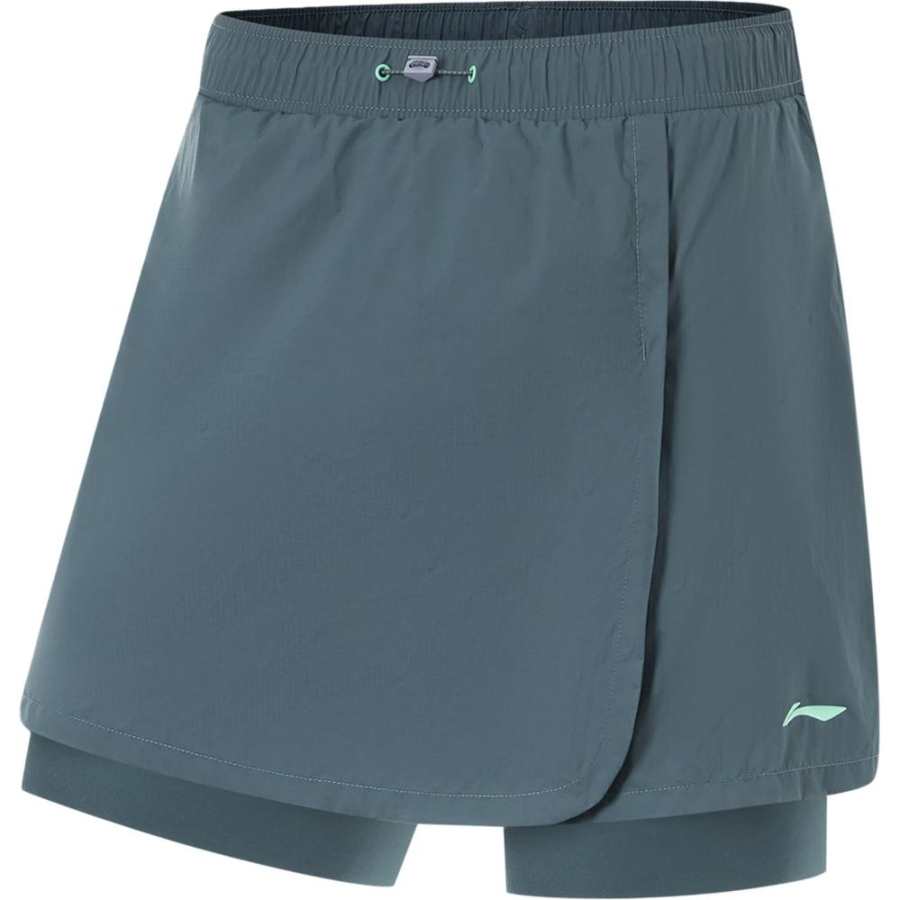 Li-Ning Li Ning Running Collection Sports Shorts Women's Snail Dark Cyan
