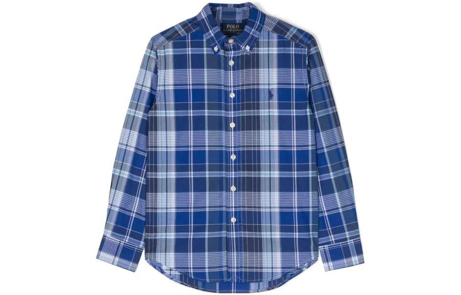 Polo Ralph Lauren Shirt FW23 Blue Kids'