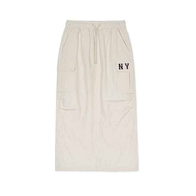 MLB FW/AW24 Casual Long Skirt Women's Linen Cream