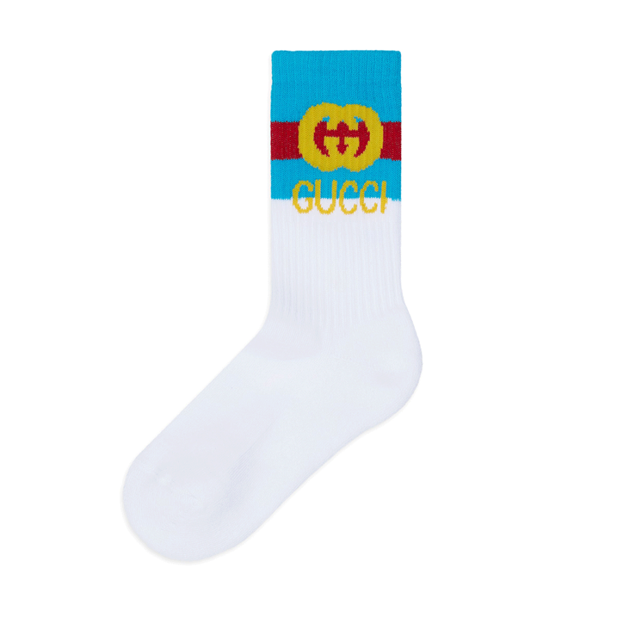 GUCCI GUCCI SS23 Crew Socks White Kids'