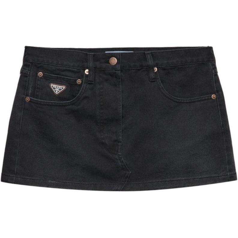 PRADA PRADA Low rise Denim Mini skirt