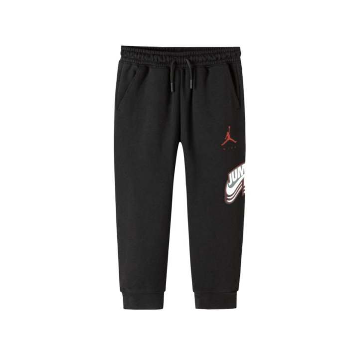 Jordan Jordan Athleisure Pants Logo Print Thickened And Fleece Lined Knitted Fabric Elastic Cuff Kids'
