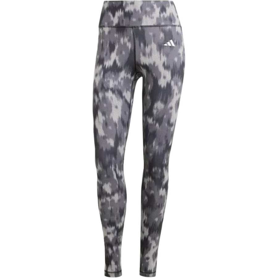 Adidas Adidas Women's Optime Essentials Allover Print Flower Tie Dye Leggings Black/Grey Five