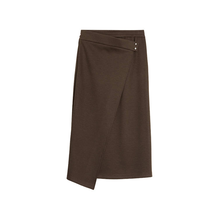 ELLE Casual Long Skirt Women's Coffee