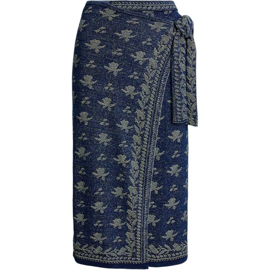 Polo Ralph Lauren Floral Knitted Midi Skirt