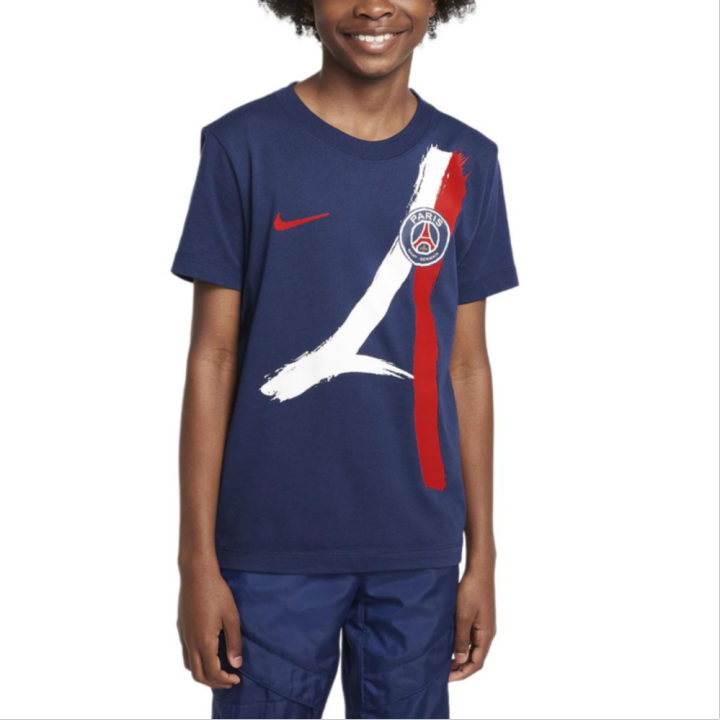 Nike Nike Paris Saint Germain T Shirt Midnight Marine Blue Children Aged 3 7 Years Old