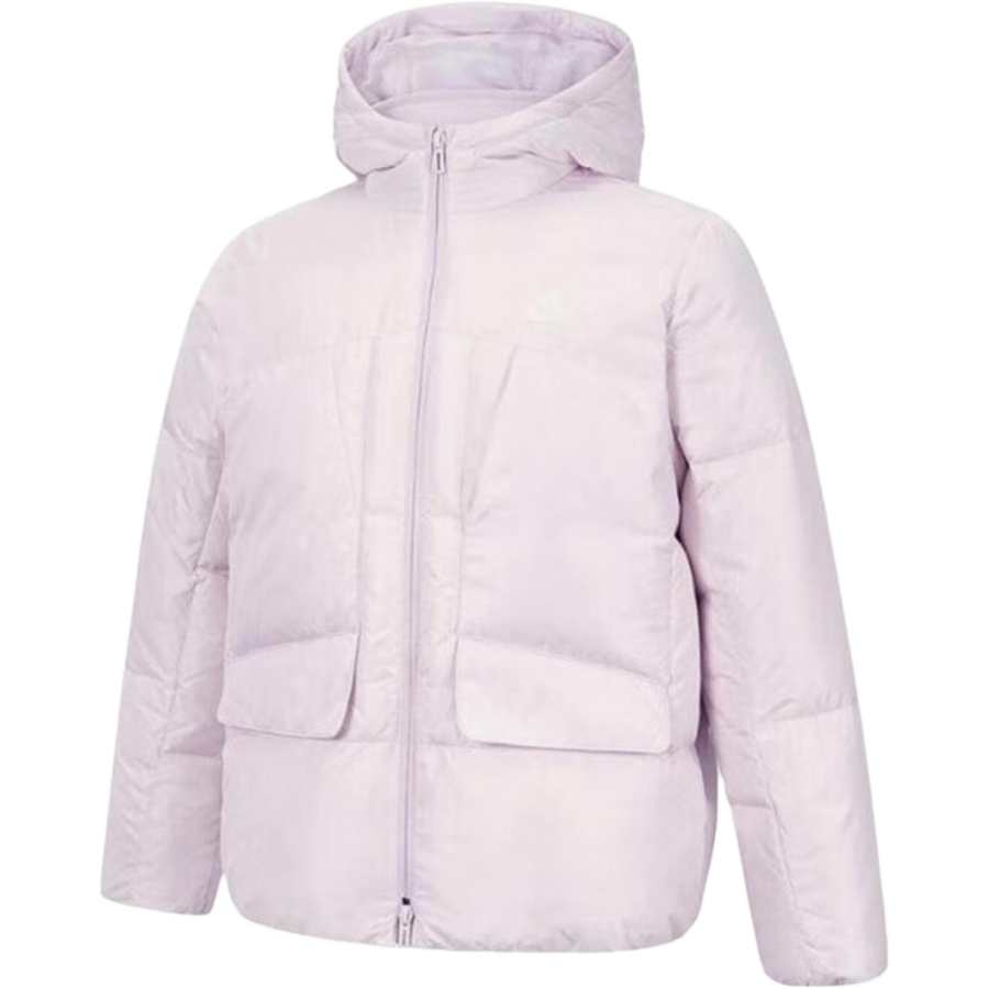 Adidas Adidas Padded Jacket Fleece Lined Thermal 3 in 1 Casual Hooded Pink Teenagers