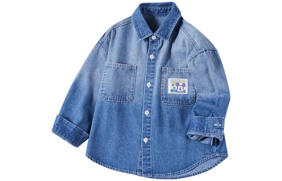 Disney Kids' Denim Shirts Square Collar Moderate