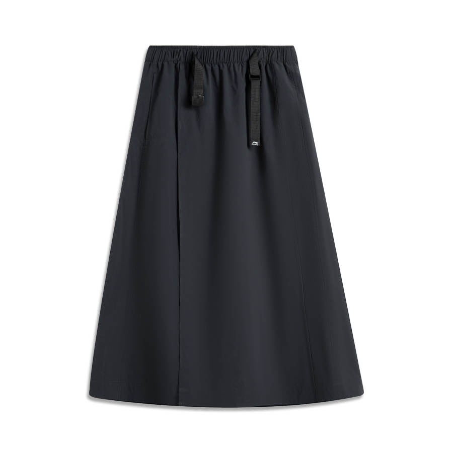 Li-Ning Li Ning Sports Life Collection Casual Long Skirt Women's Black