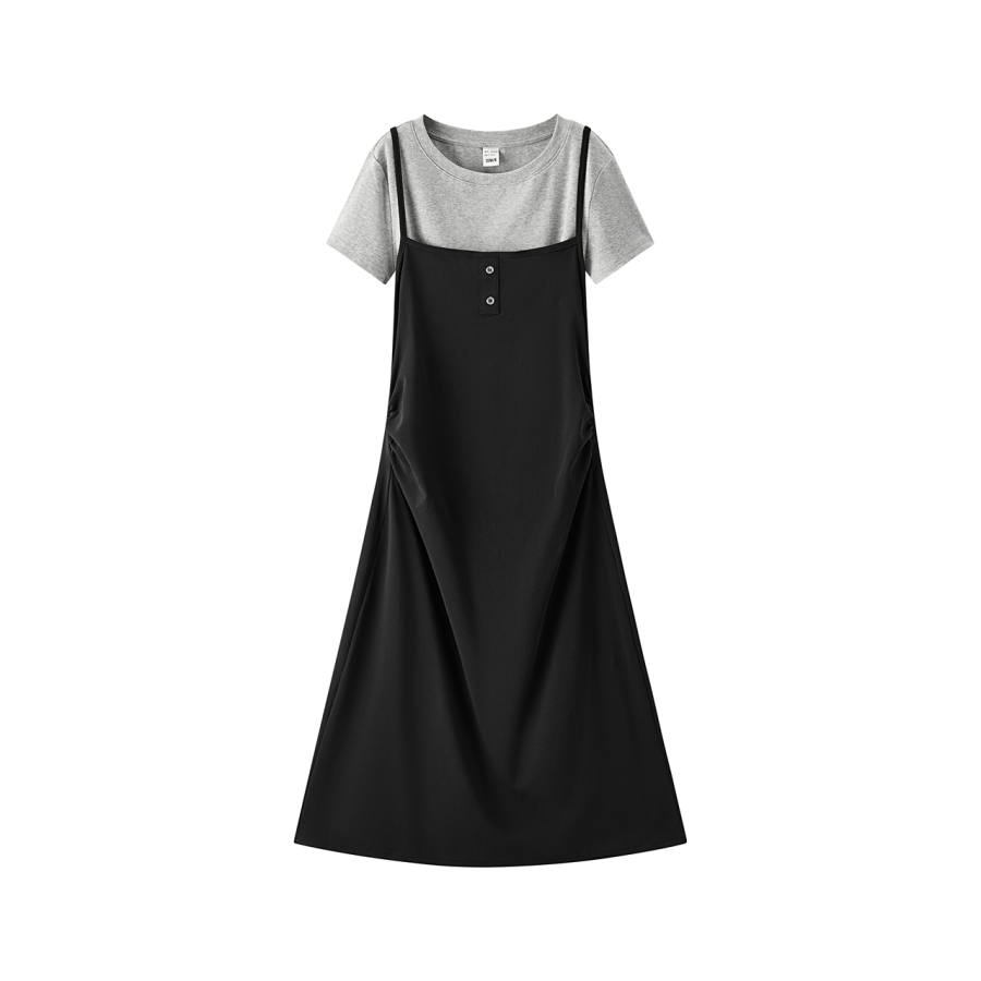 Semir Two Piece Skirt Sets Women's Crew Neck Moderate Mid Length
