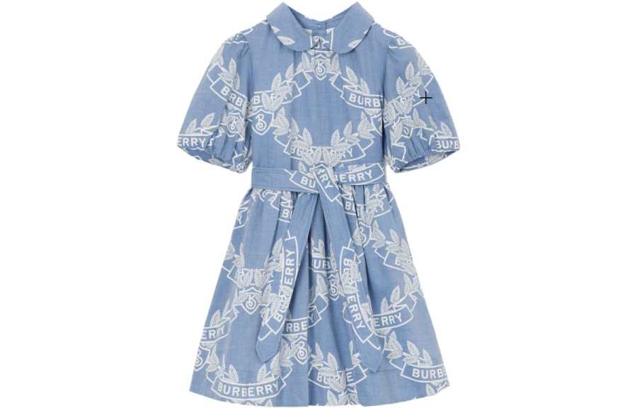 Burberry Dress SS23 Light Blue Kids'