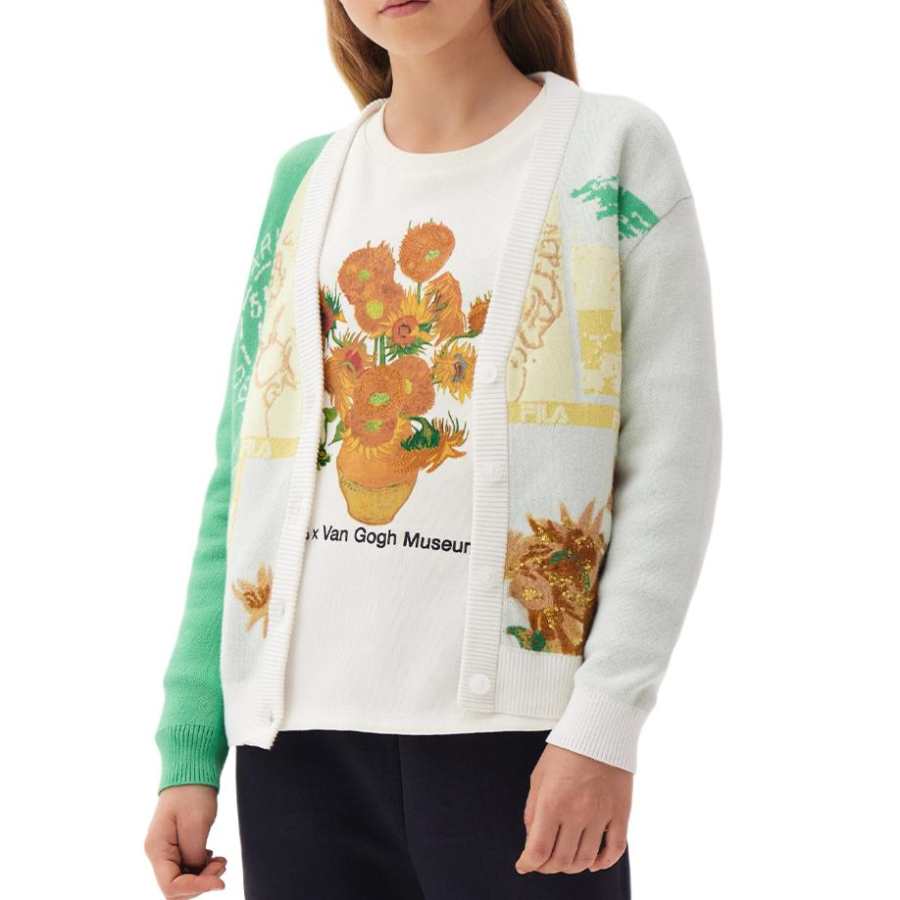 FILA KIDS x FANGAOBOWUGUAN,LIANMINGKUAN Sweater Fruit Milk Green Teenagers